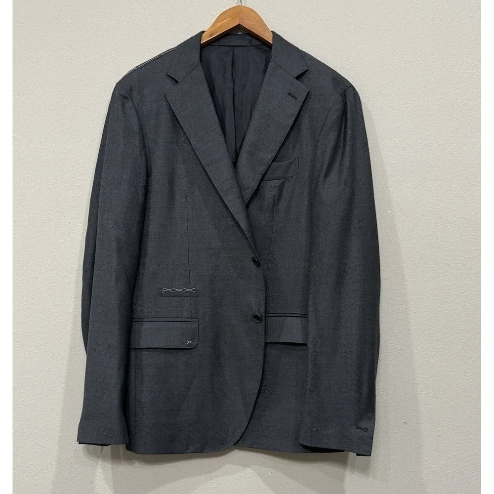 Eleventy Platinum Zegna 44R Blazer Australian Wool Hand Stitch Half‎ Lined